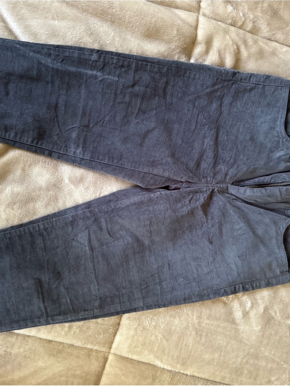 Dark Charcoal Velvet Slim Pants